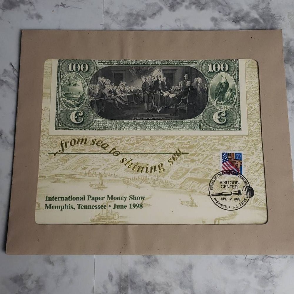 1998 From Sea to Shining Sea Paper Money Sheet